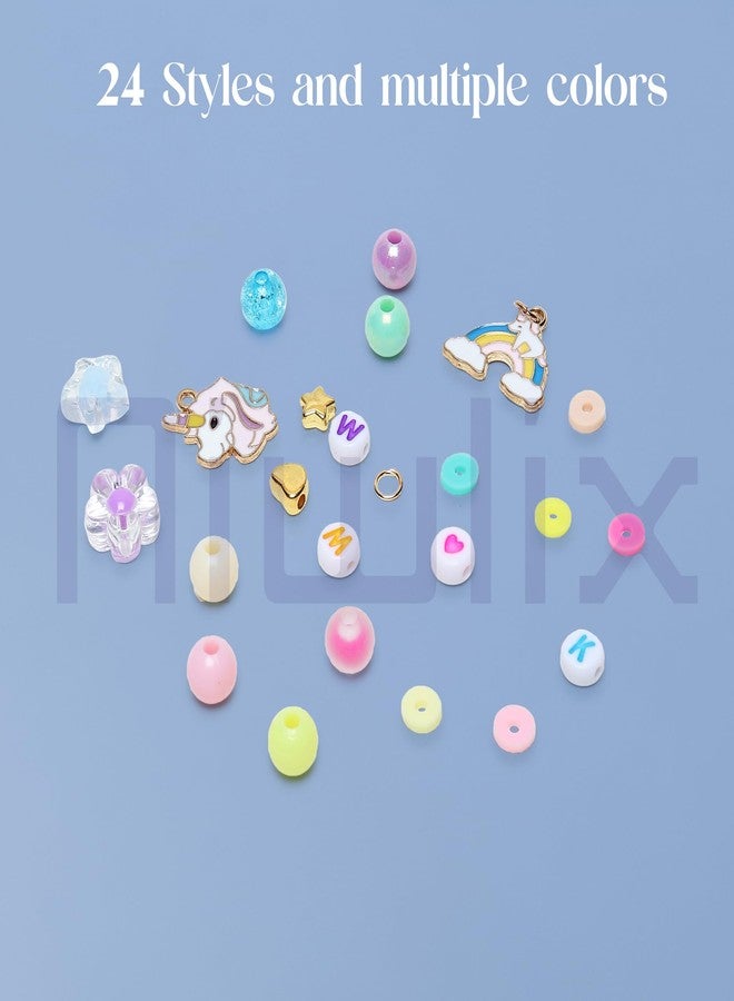 Niwlix مجموعة صنع الأساور من نيوليكس للبنات، مجموعة صنع المجوهرات للأطفال، مجموعة صنع الخرز، ألعاب للبنات من 7 إلى 14 سنة (مجموعة صنع أساور يونيكورن) - Image 4
